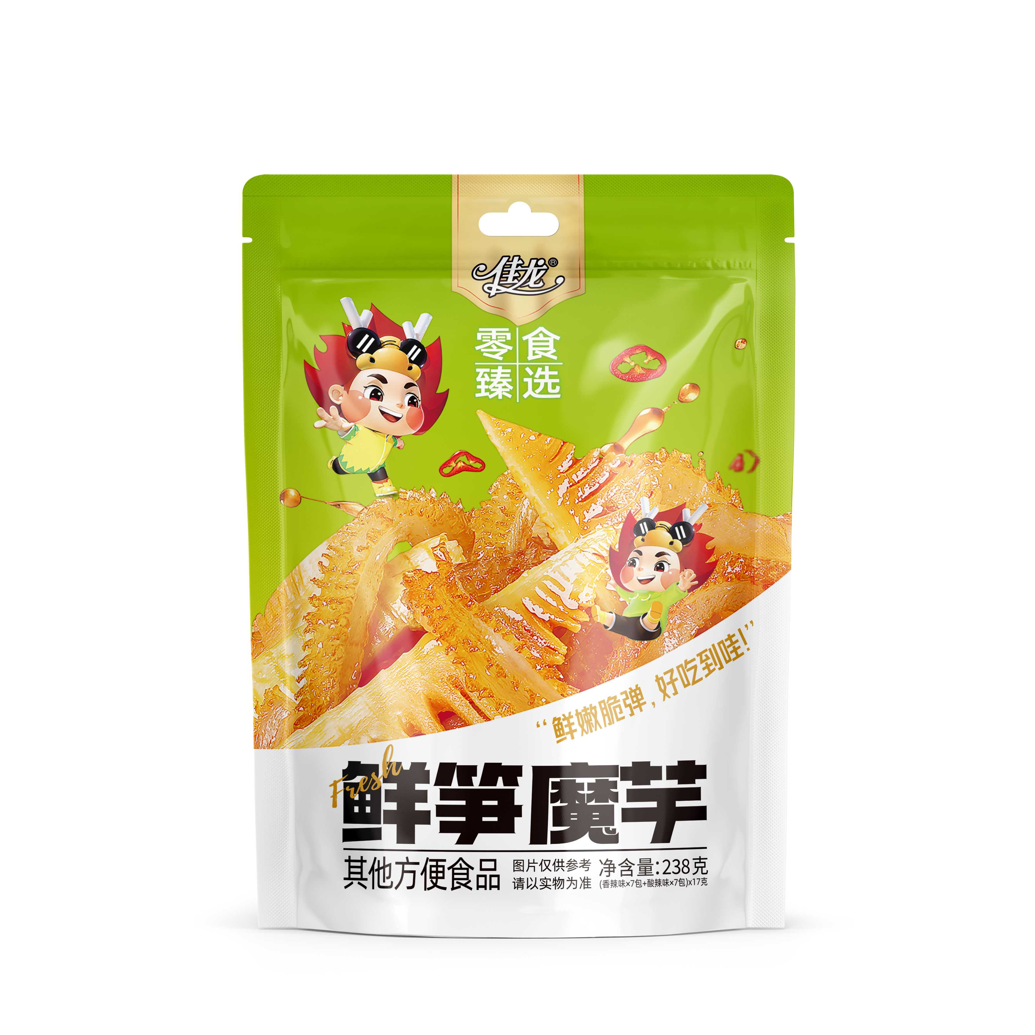 238 g de popular snack Konjac con brotes de bambú frescos